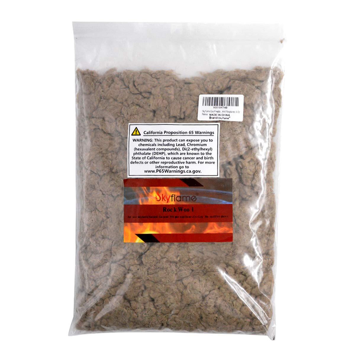 Gas Fireplace Glowing Embers Rock Wool for Vent Free or Vented Gas Log Sets