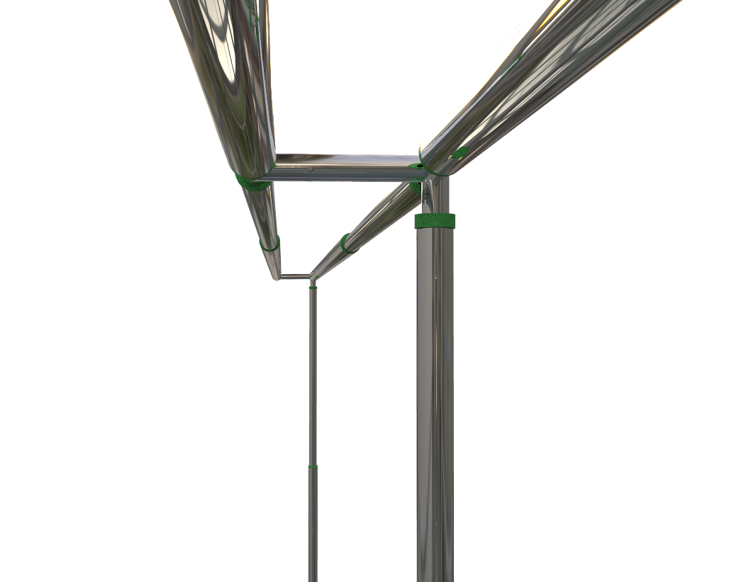 DOUBLE CROSS BAR ADJUSTABLE QUICK BACKDROP KIT 10FT x 20FT PIPE WITHOUT DRAPE