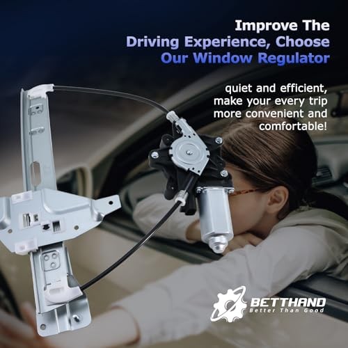 Rear Left Power Window Regulator with Motor for 2006-2013 Chevy Impala, 2014