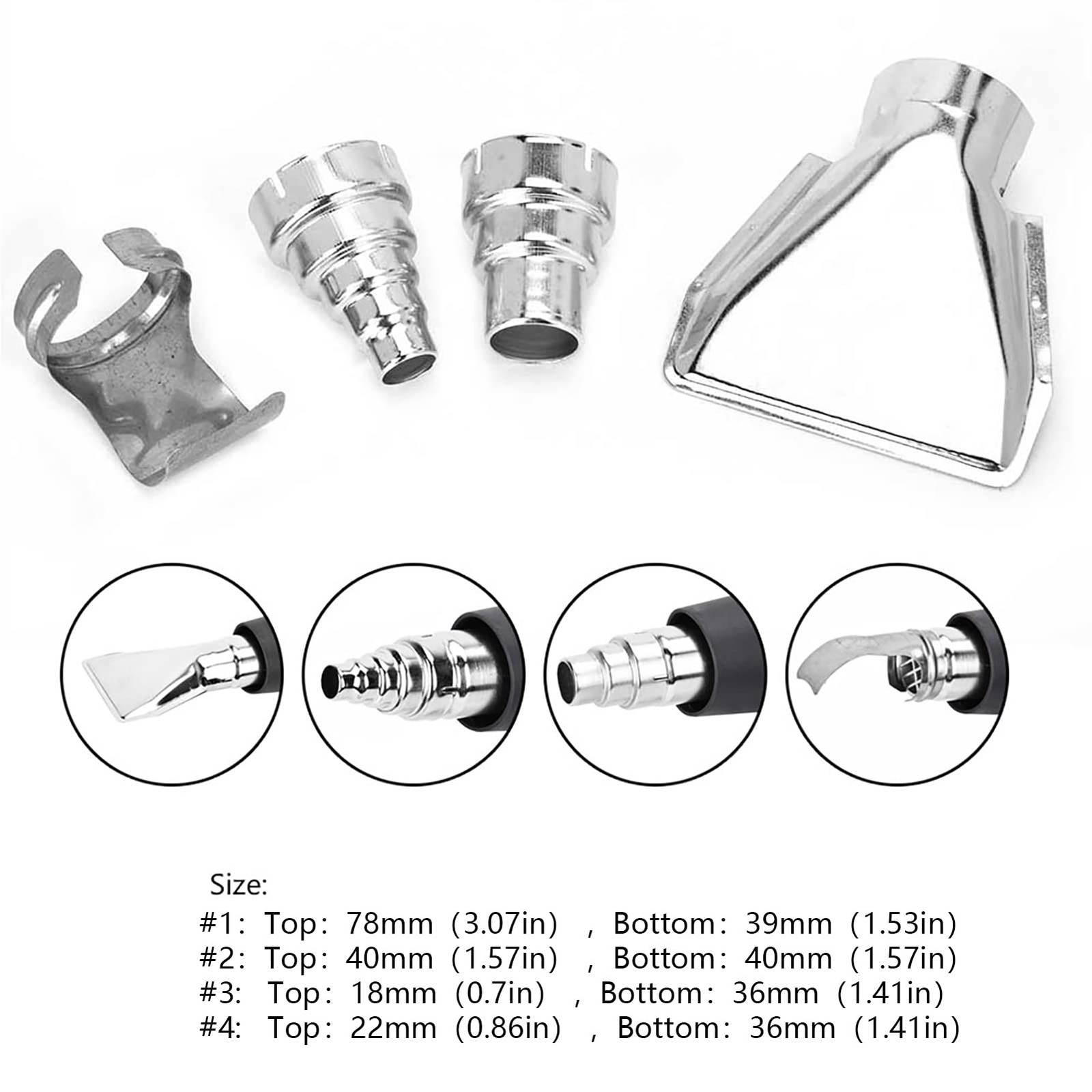 Akozon Milwaukee Heat Gun Accessories Wagner Nozzle Attachments...