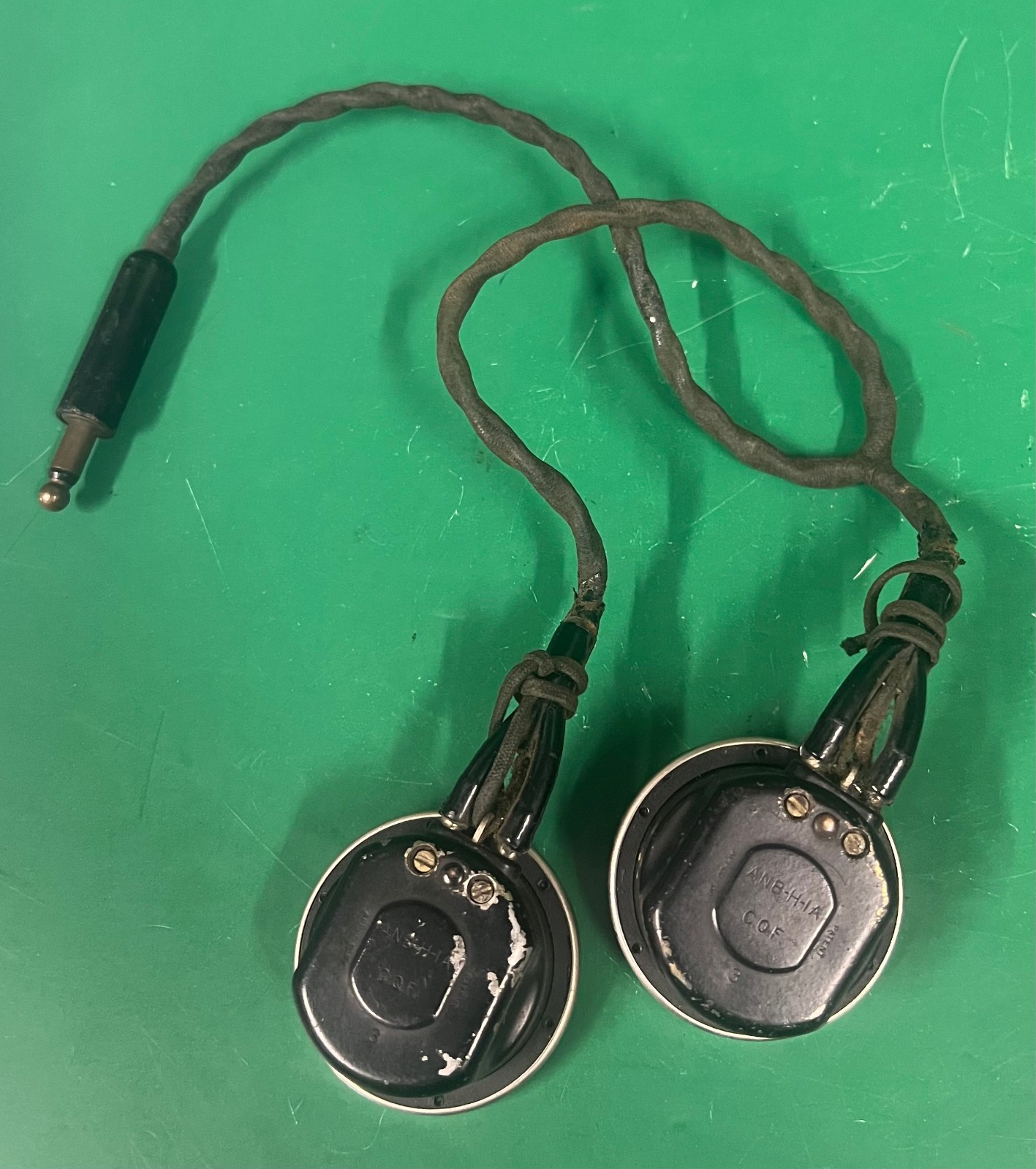 US NAVY  FLYING HELMET RECEIVER SET ANB-H-1A