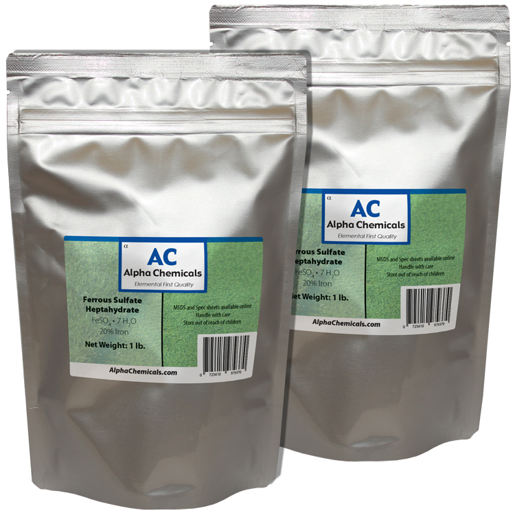 2 Pounds - Ferrous Sulfate Heptahydrate - 20% Fe