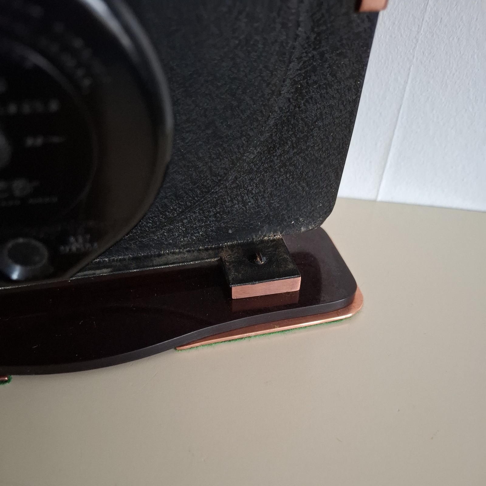 Vintagec Art Deco Peach Glass Smiths Sectric Electric Clock.