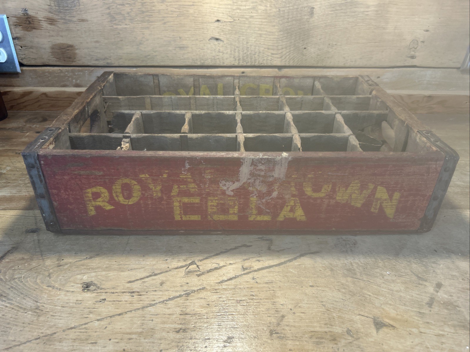 Vintage RC Royal Crown Cola Wooden Crate Madison Wisconsin