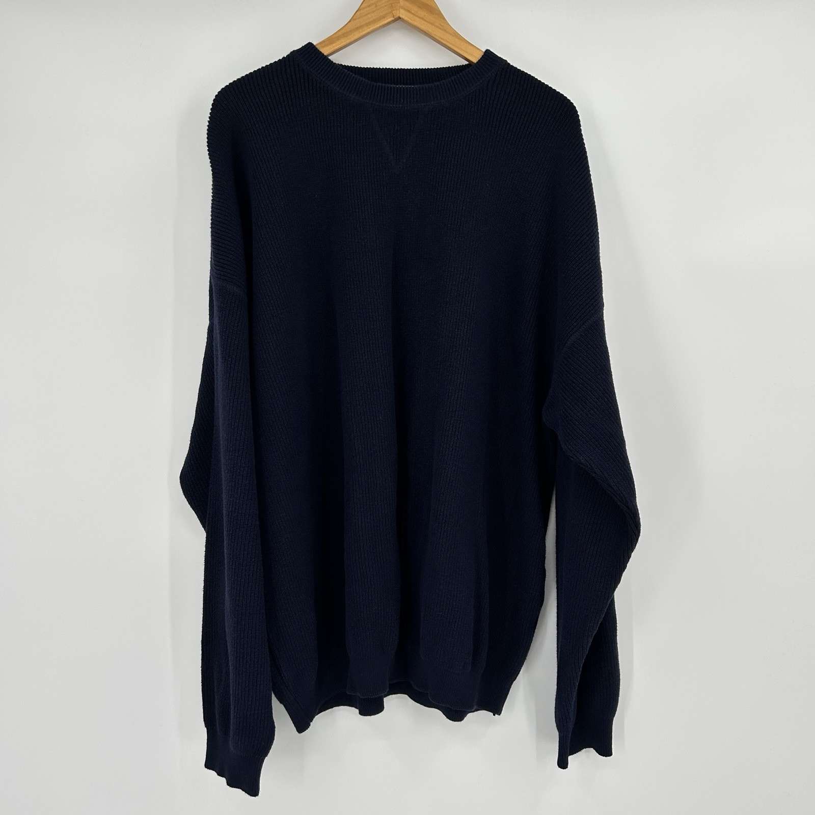 Vintage 90s Fisherman Sweater Mens XXXL Tall Ribbed Chunky Preppy Grunge Indie