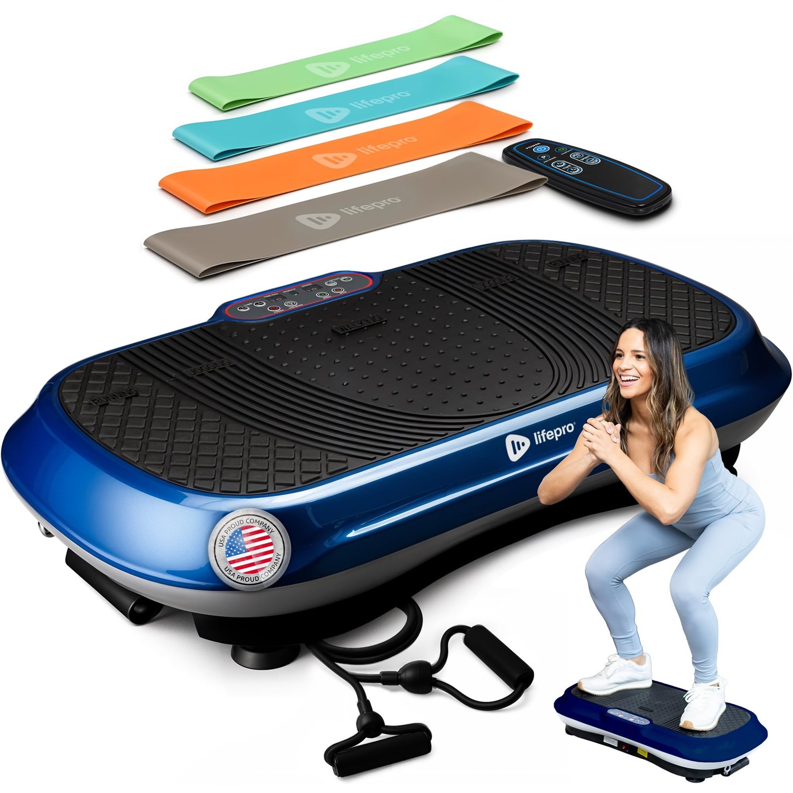 Lifepro Waver Vibration Plate Exercise Machine – Whole Body Workout Fitnes -Blue