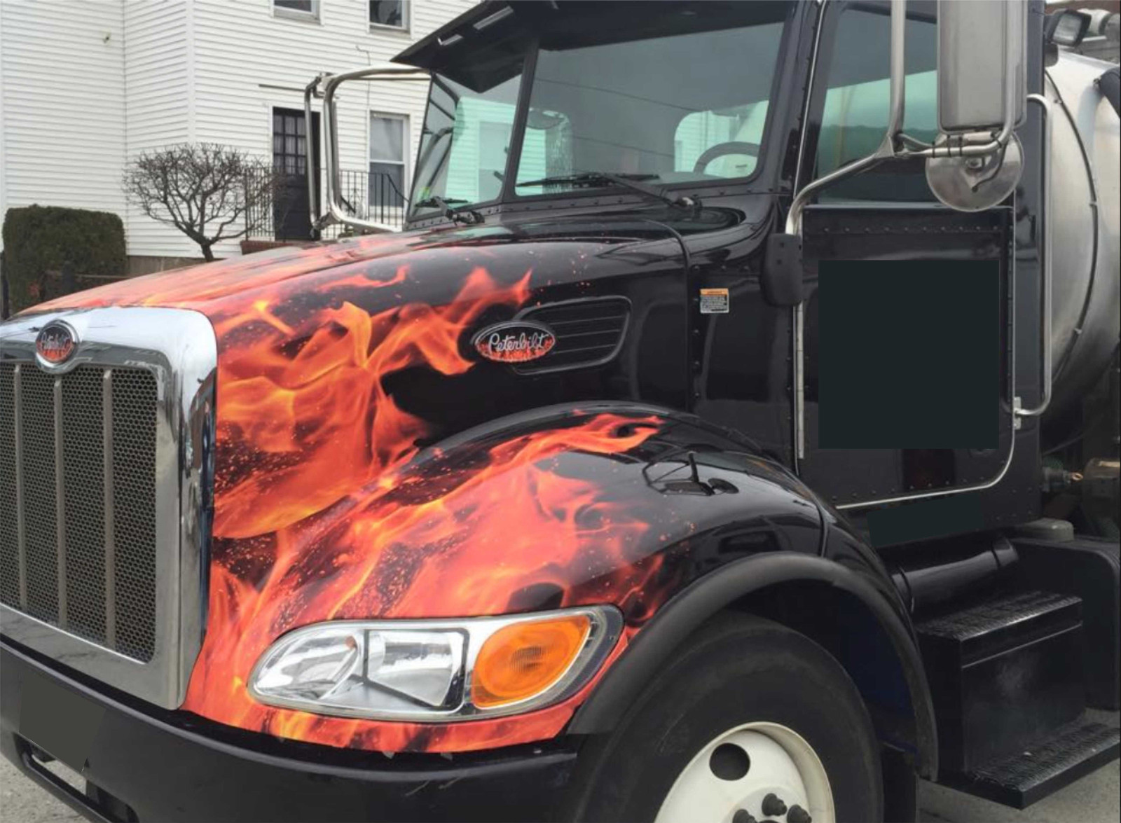 3 Peterbilt Blue Flame Hood & Grille Decal Emblems Flames 359 379 378 353 377 1