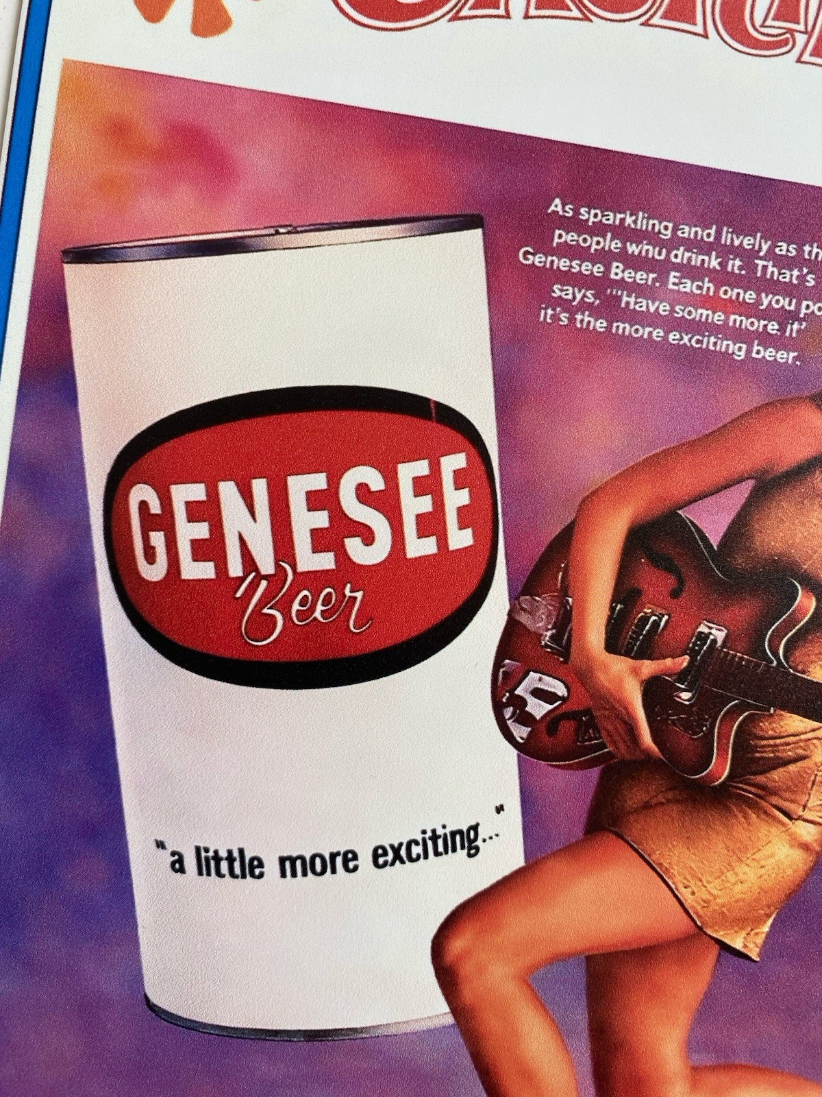Genesee Beer Sign - The More Exciting Beer - Retro 1970’s - New York