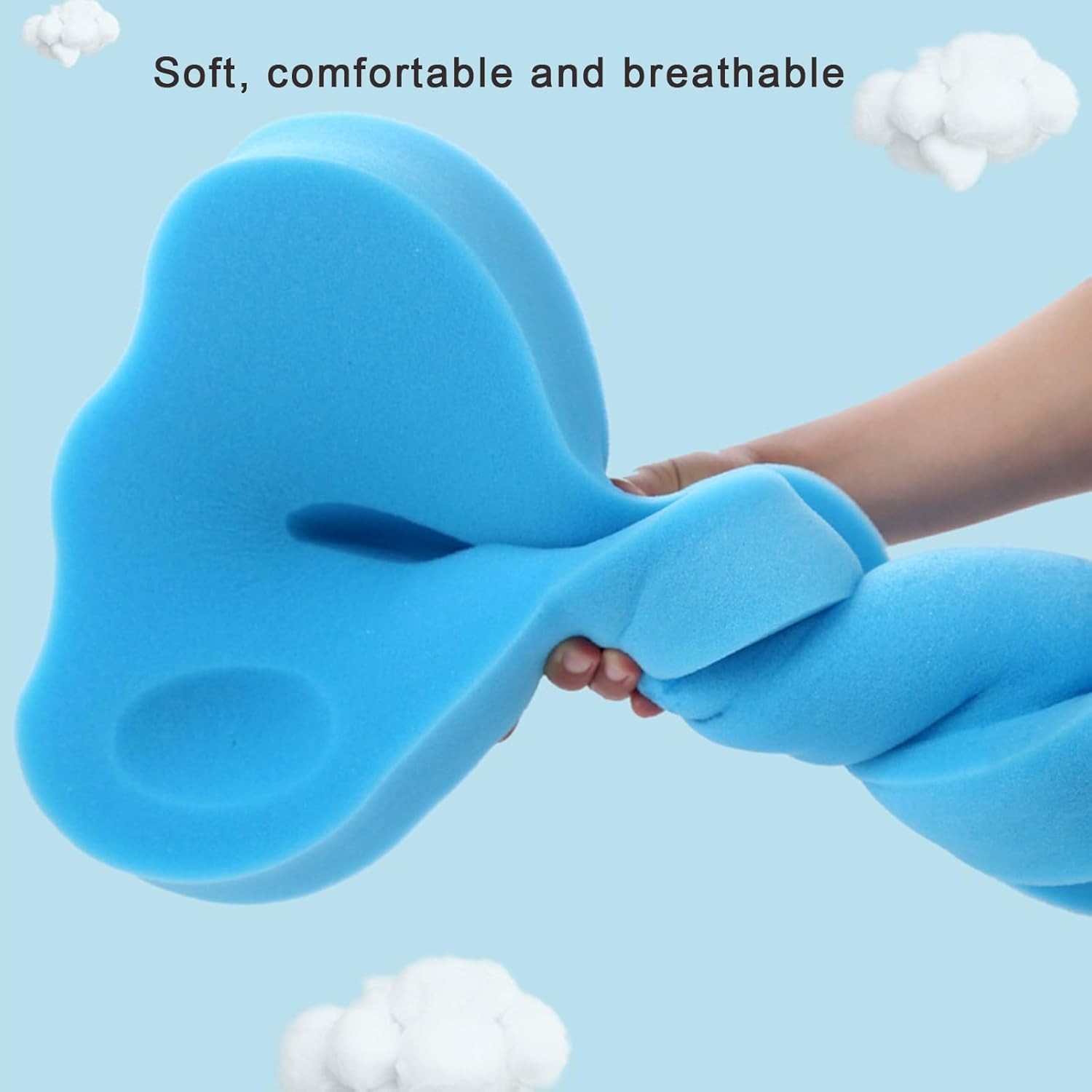 PandaEar Baby Bath Sponge Infant Soft Sponge Mat, Baby Bath Mat Newborn Odor Fre