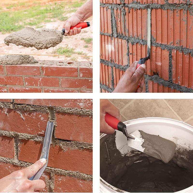 Goldblatt 6PCS Masonry Hand Tool Set Brick Trowel Pointing Trowel Margin Trowel