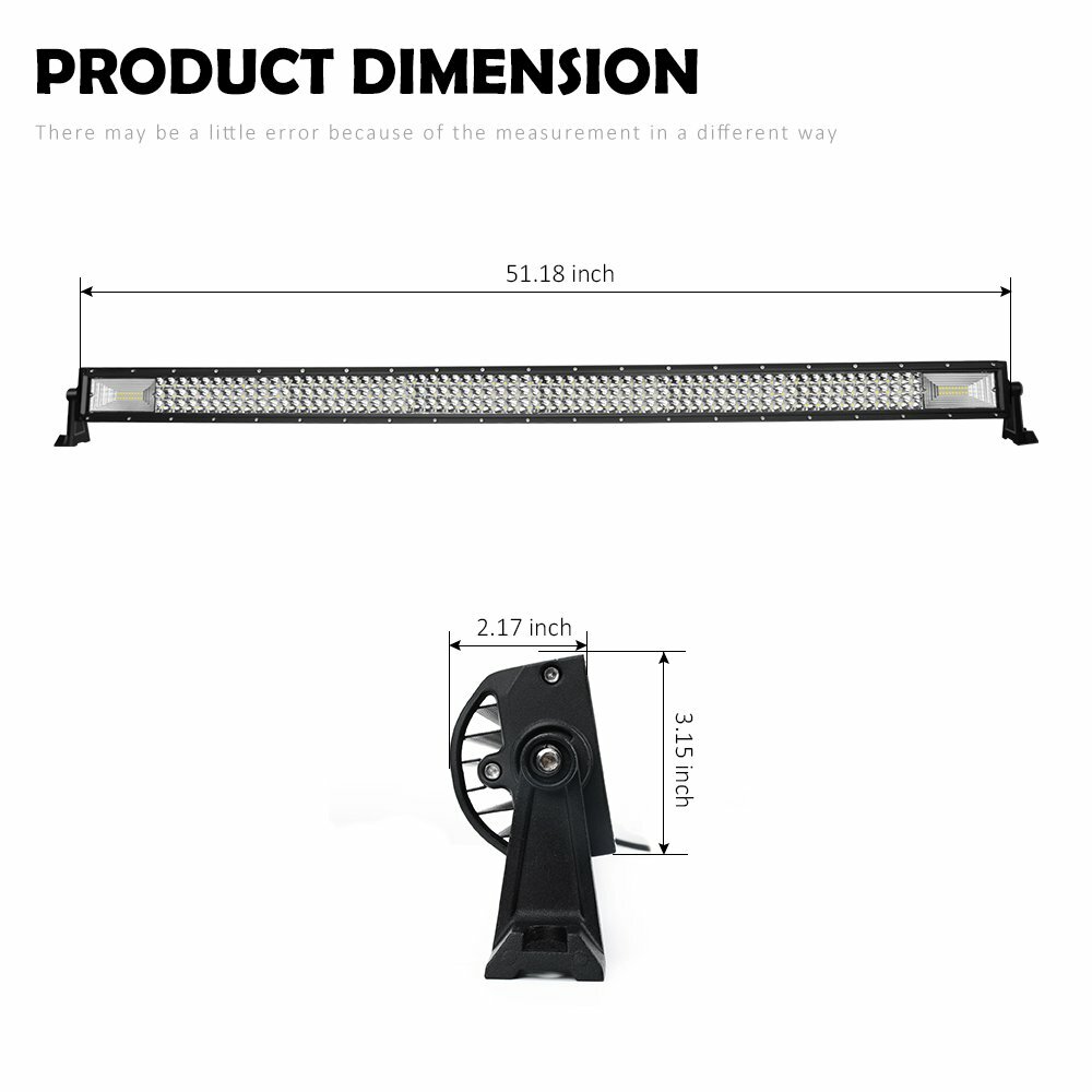 52'' LED Light Bar + 22'' + 4" Pods Combo Kit for Jeep Wrangler JK TJ JT Patriot