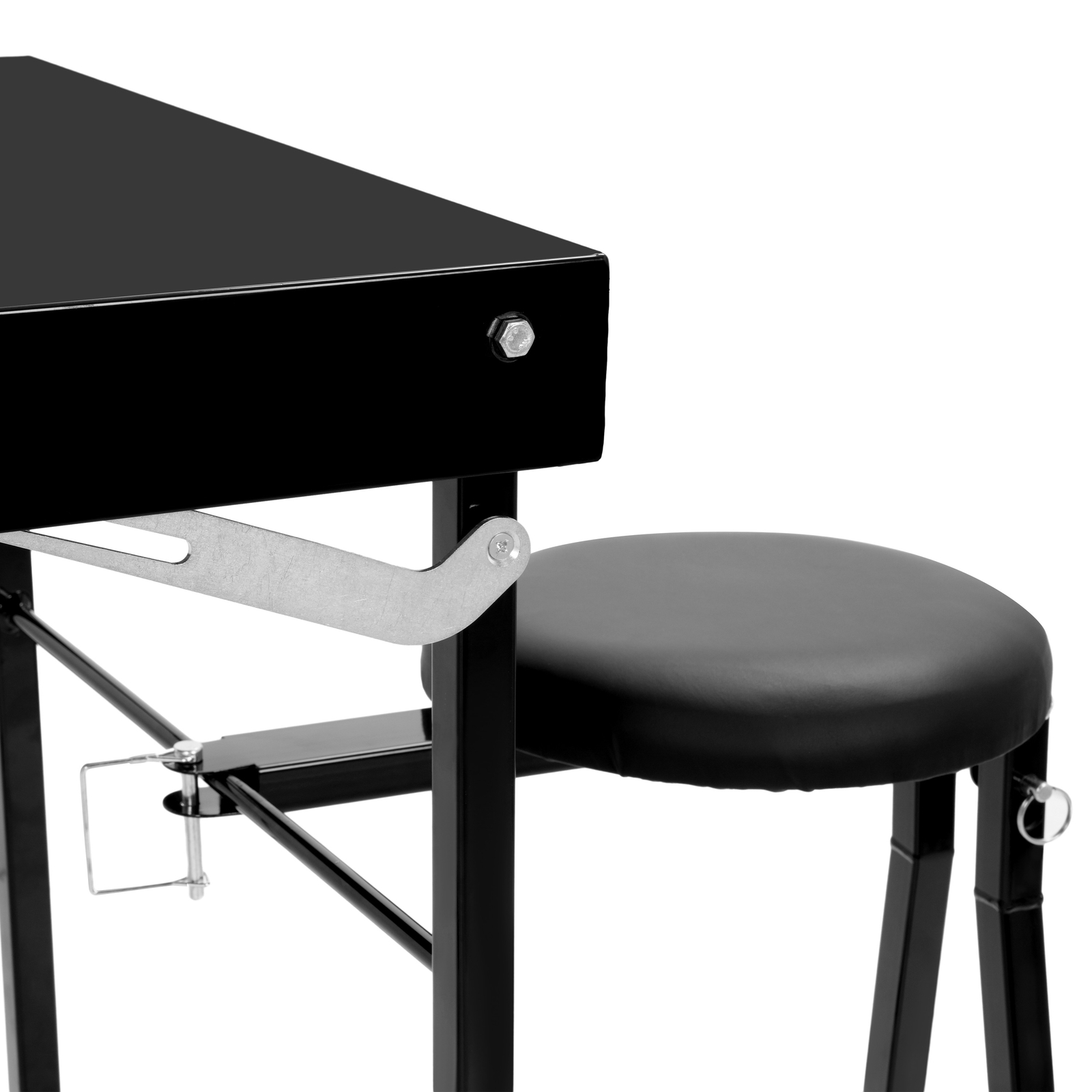 Outdoor Long Range Adjustable Shooting Table Portable Heavy Duty w/ Padded Seat