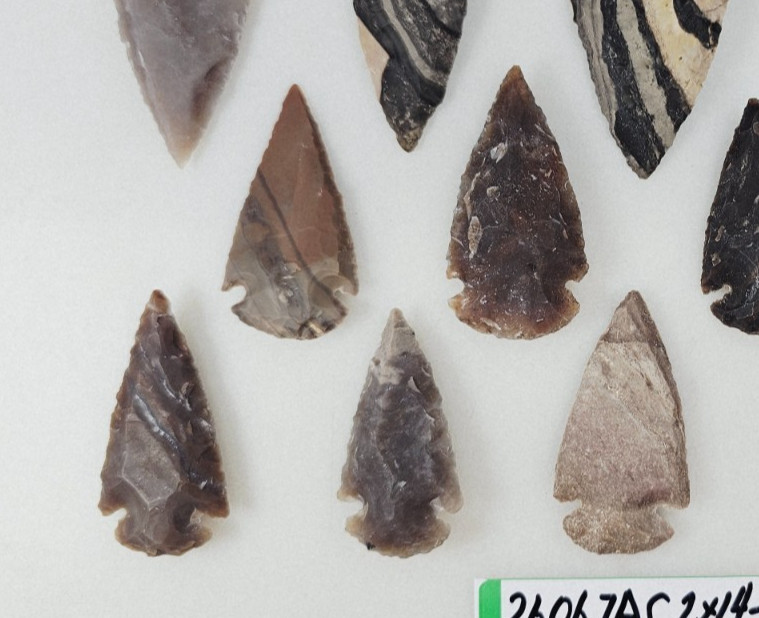 14 Piece Collection 2" Spearheads - Arrowheads - Hand Knapped Agate/Jasper