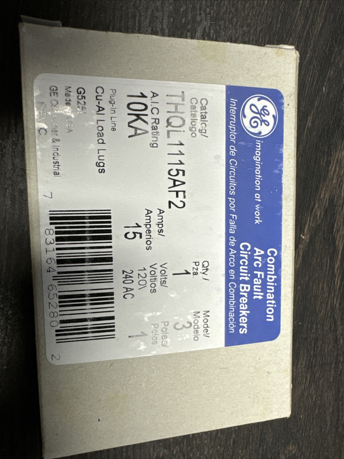 Up To: 500 THQL1115AF2 GE 15 Amp 120V AFCI Combination Arc Fault New