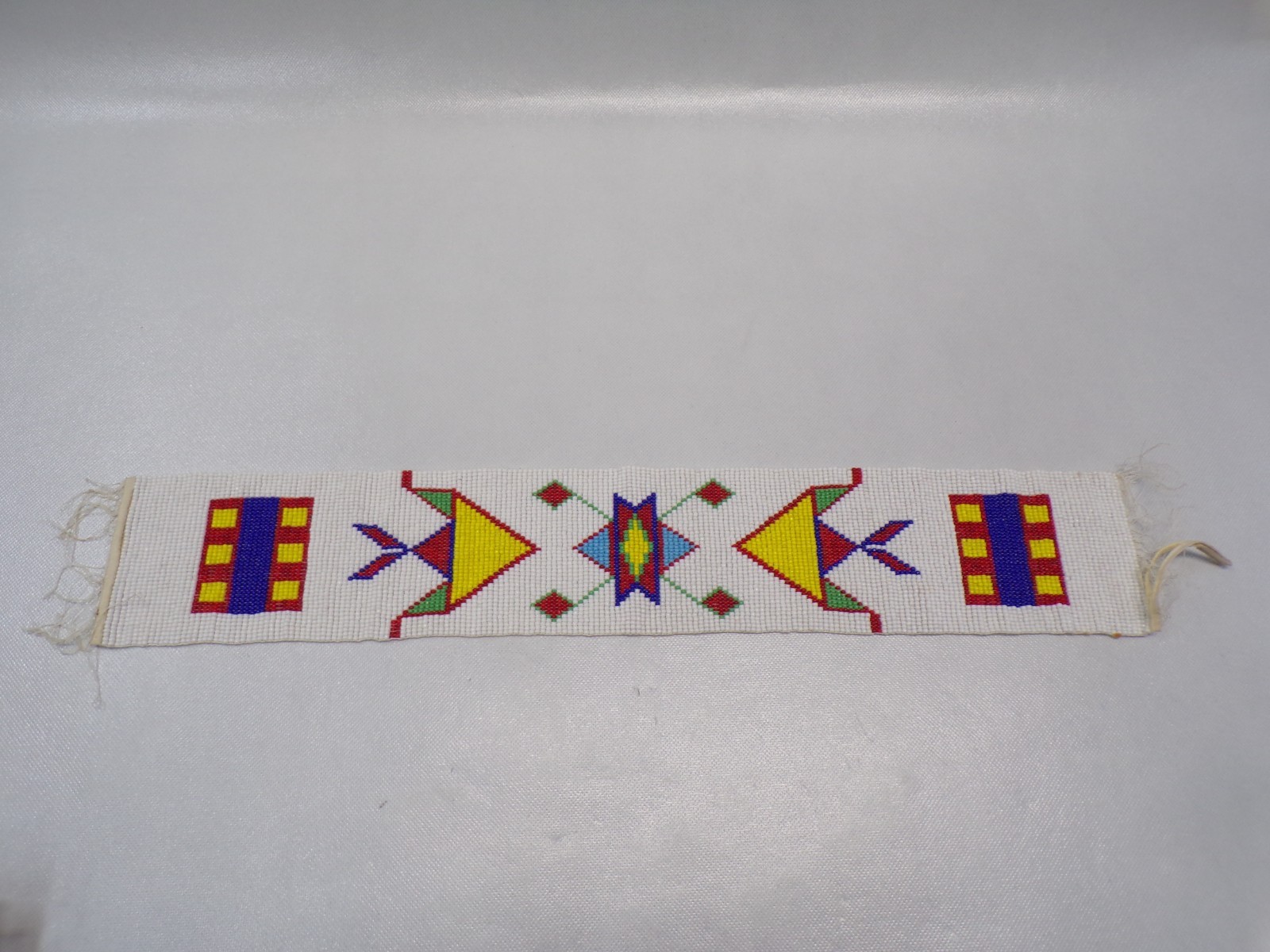 Vintage Handmade Native American Glass Bead Belt 19.5" Potawatomi?