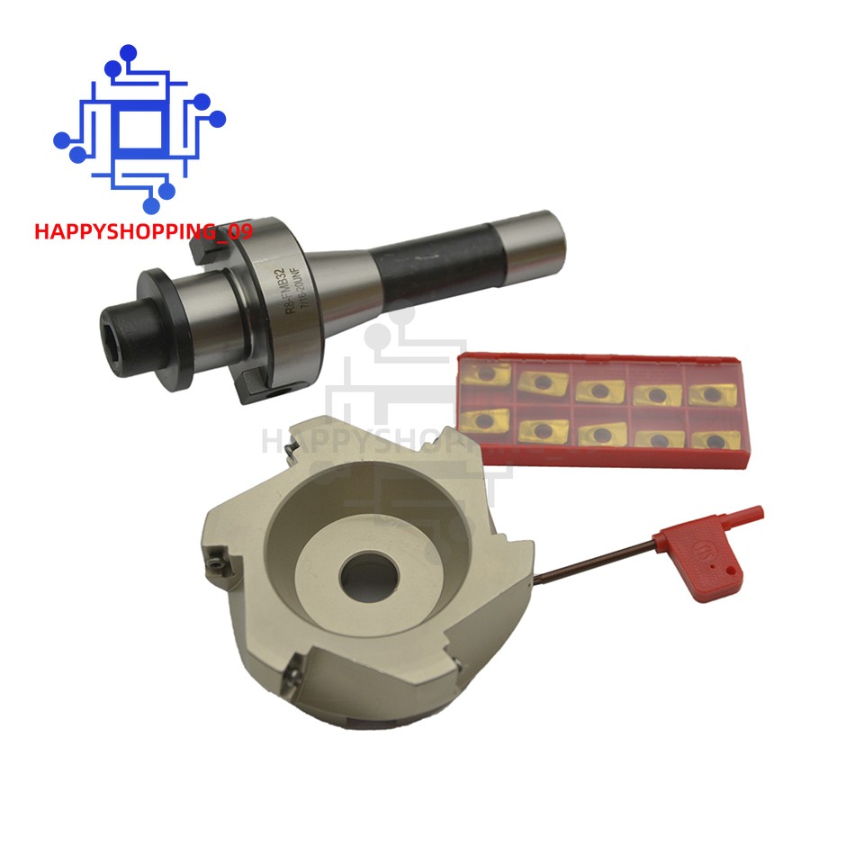 4" 90 Degree Indexable Face Shell Mill Cutter, R8 Arbor with APMT1604 Insert