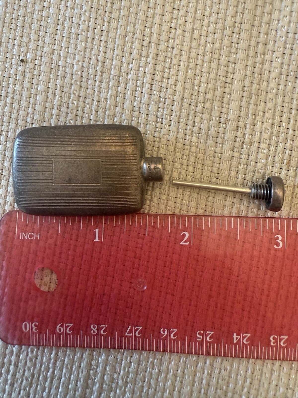 Antique Sterling Silver Miniature Perfume Bottle Flask w/ Dip Stick – Rare