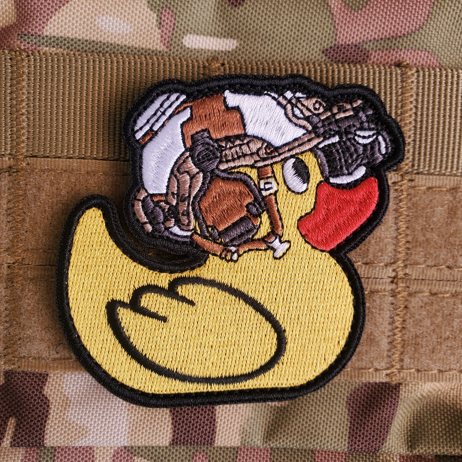 TACTICAL DUCK Sarcastic Funny Tactical Morale Patch Hook and Loop