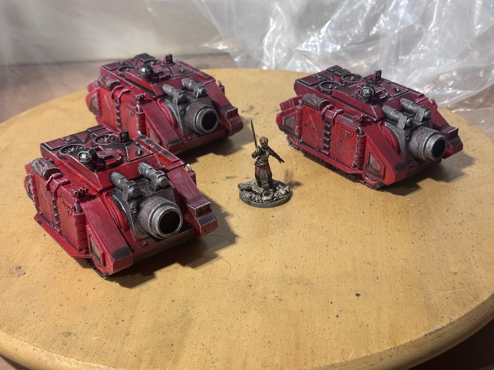 Siege red 3D-printed scratch-built parts lot, used, free shipping