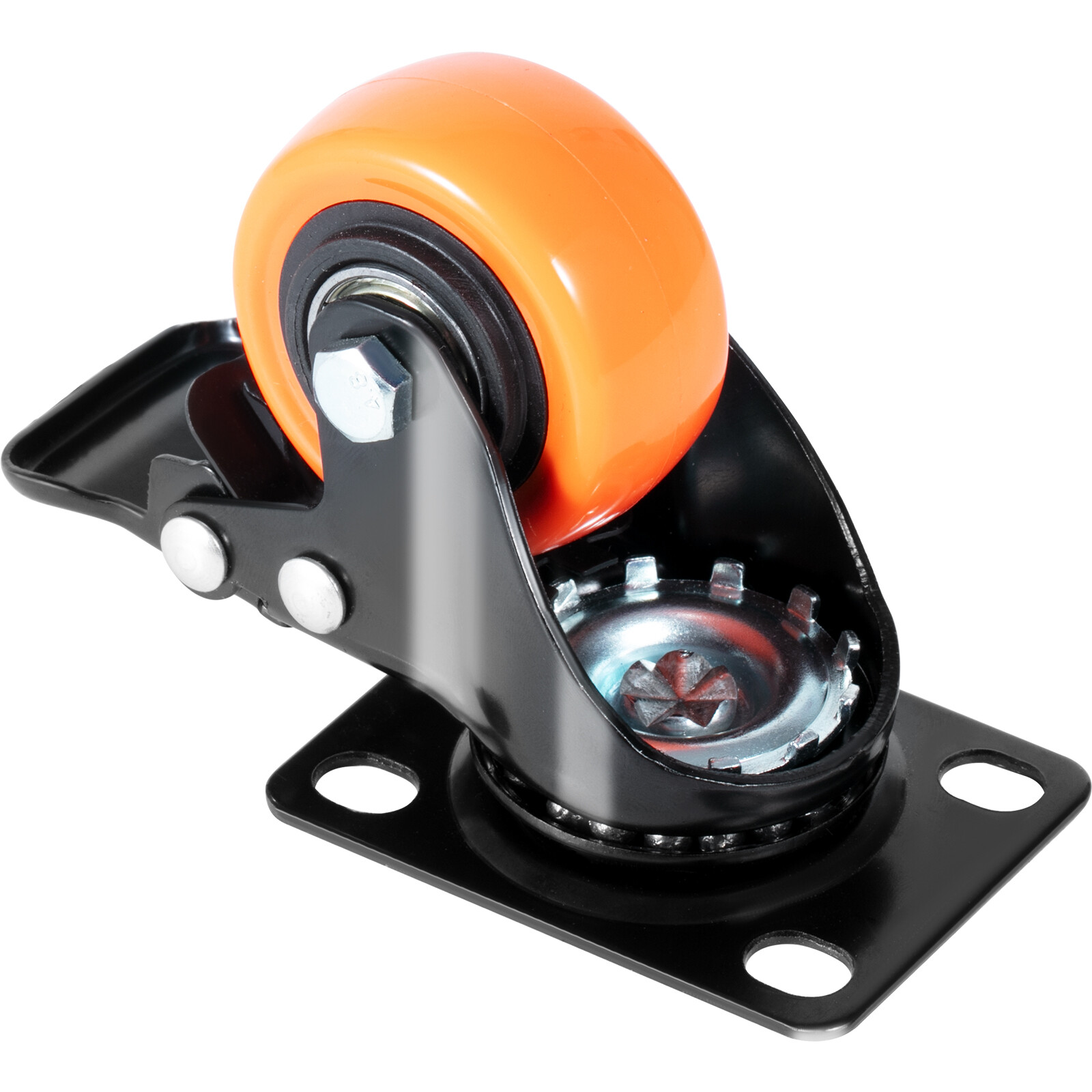 VEVOR Caster Wheels Swivel Plate Casters 4 Pack 2" Heavy Duty with Locking Brake