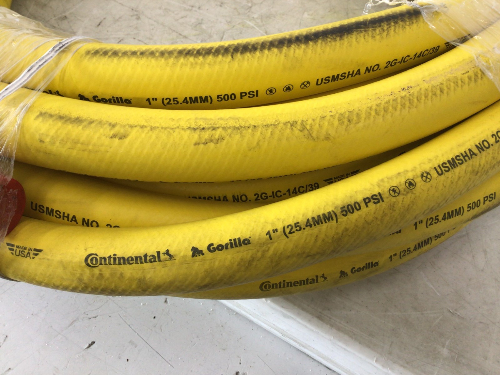 CONTINENTAL - GOR10050-50-G Air Hose 1 in DIA 500 psi Max YELLOW