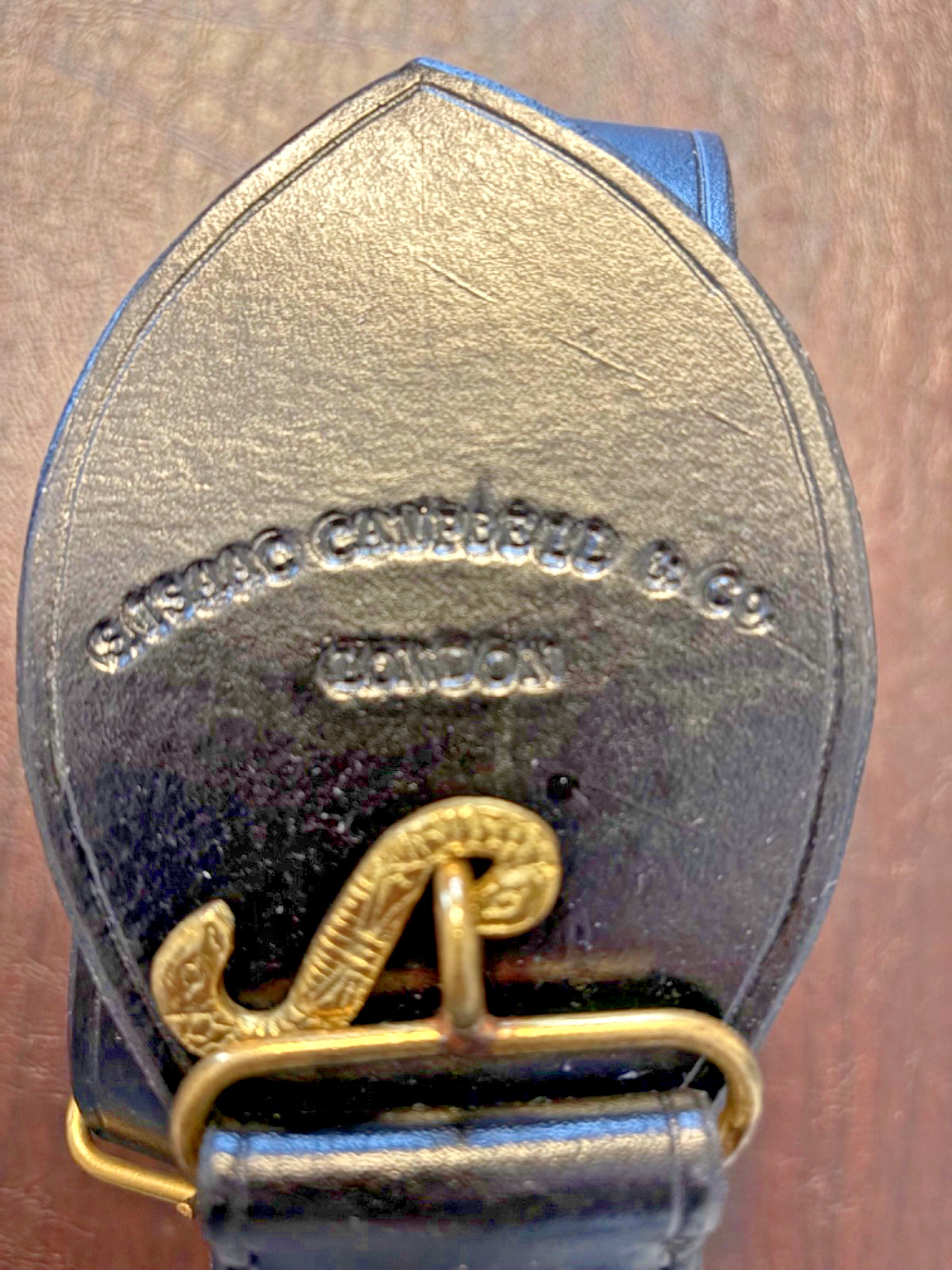 Repro Civil War Snake Buckle w/ Leather Belt Southern Style