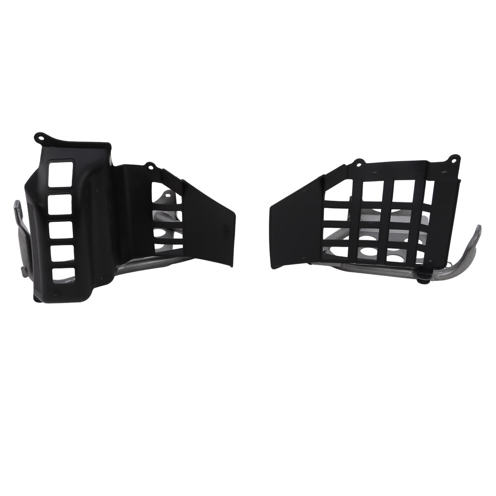 Heel Guards Footrest For 1990-2006 Yamaha Banshee LH+RH Nerf Bars Black+Silver