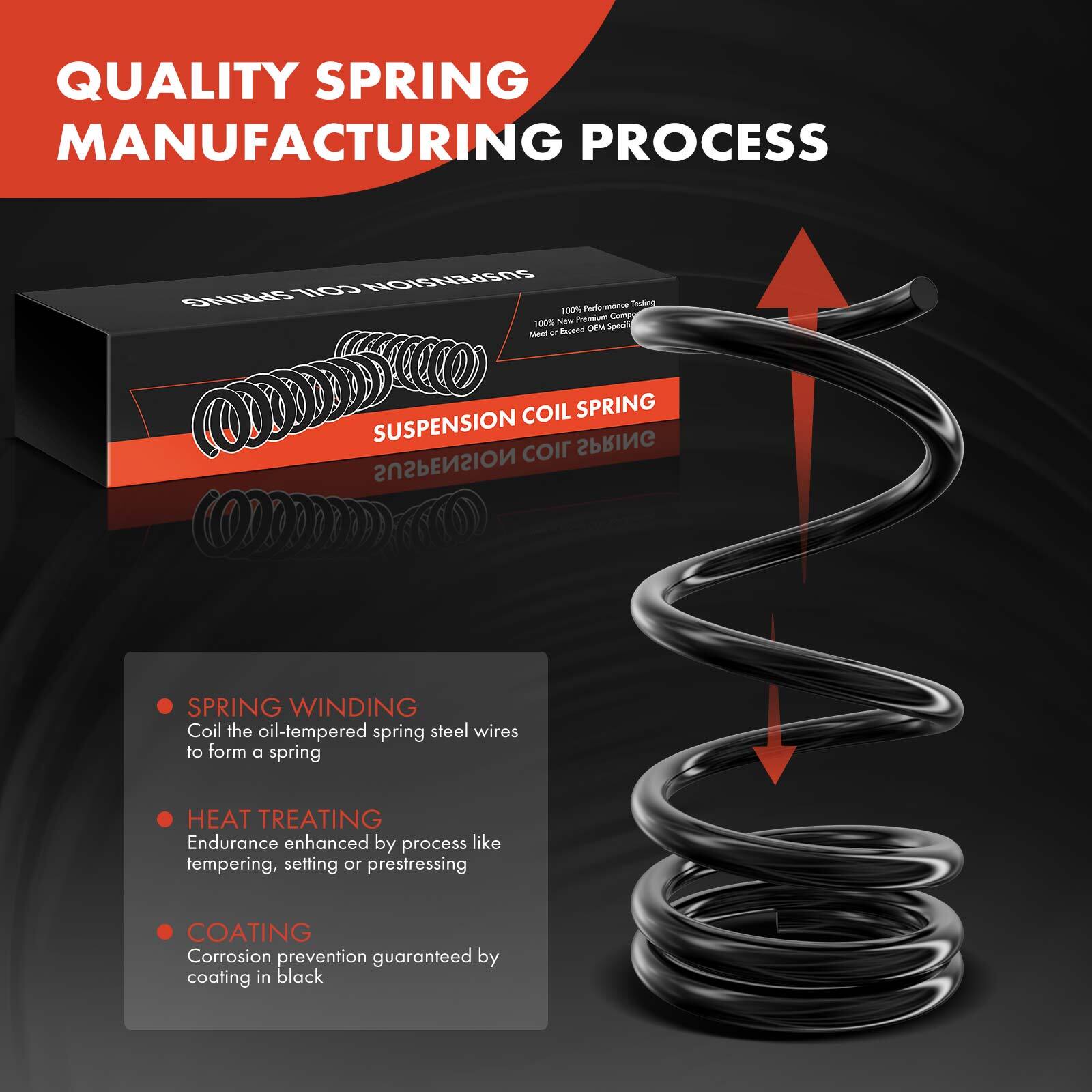 2x Rear Coil Springs for Buick Enclave Chevy Traverse GMC Acadia Saturn Outlook