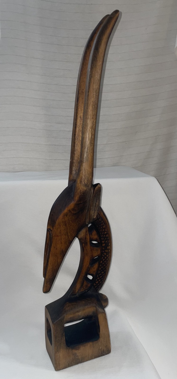 Wood Carved Chiwara Sculpture from West Africa 23 1/4" Tall MCM Unique