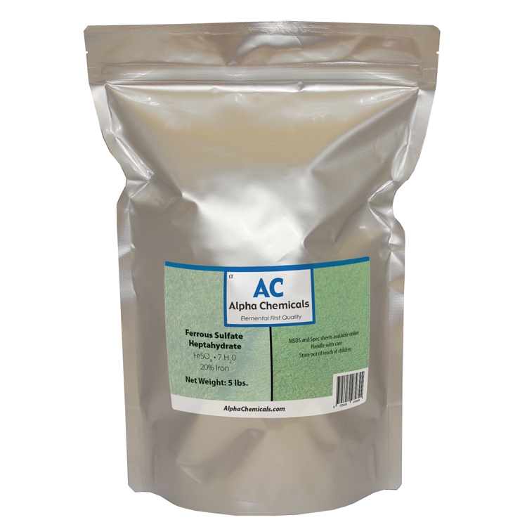 5 Pounds - Ferrous Sulfate Heptahydrate - 20% Fe
