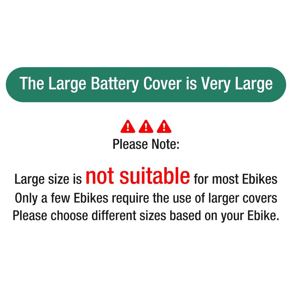 Large Size Ebike Battery Cover Waterproof Bicycle Frame Battery Protector Cover