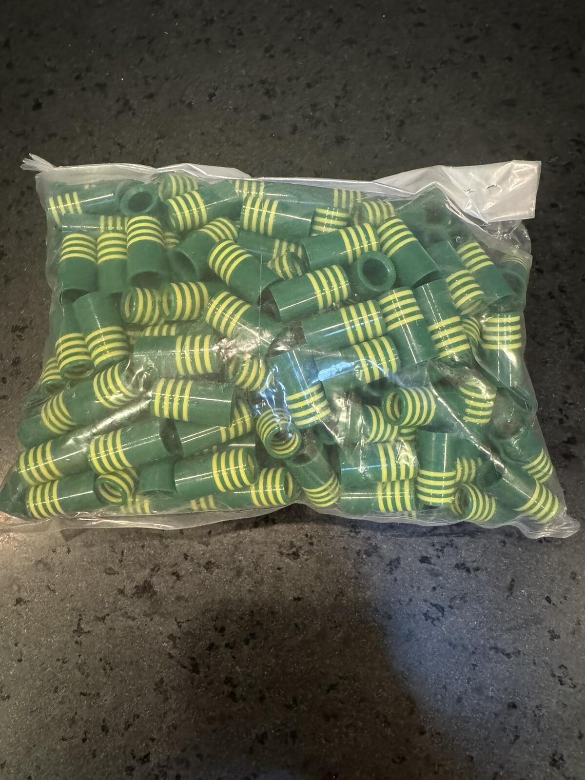 10-Custom “Masters” Golf Ferrules Green/lime Green/yellow .355 Taper tip bag