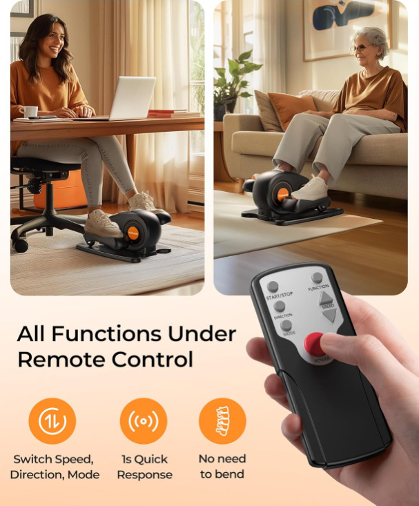 Elíptica eléctrica bajo escritorio para mayores, mando y 10 velocidades, Nuevo