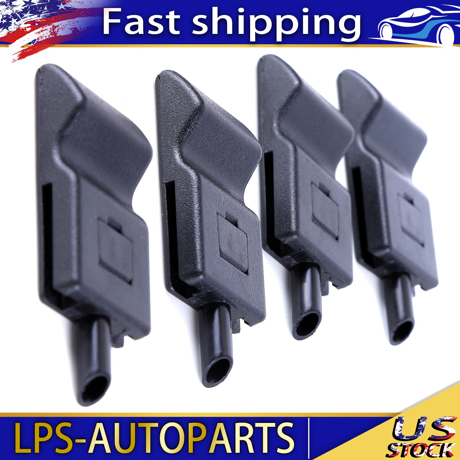 4PCS Door Lock Knobs Front/Rear Ebony For Chevy/GMC Silverado/Sierra 2007-2013