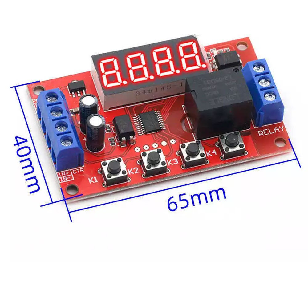 2Pcs DC12V 10A Adjustable Time Delay Relay Module LED Digital Control Switch US