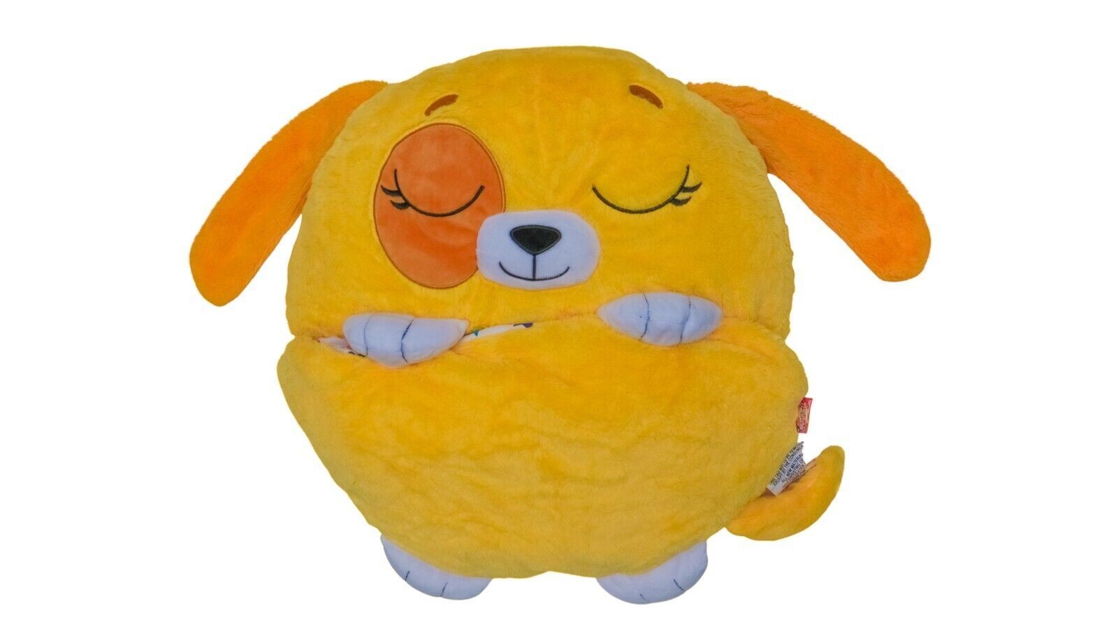Happy Nappers Dusty Yellow Puppy Dog Pooch Sleepy Fluffy Sleeping Bag Pillow M