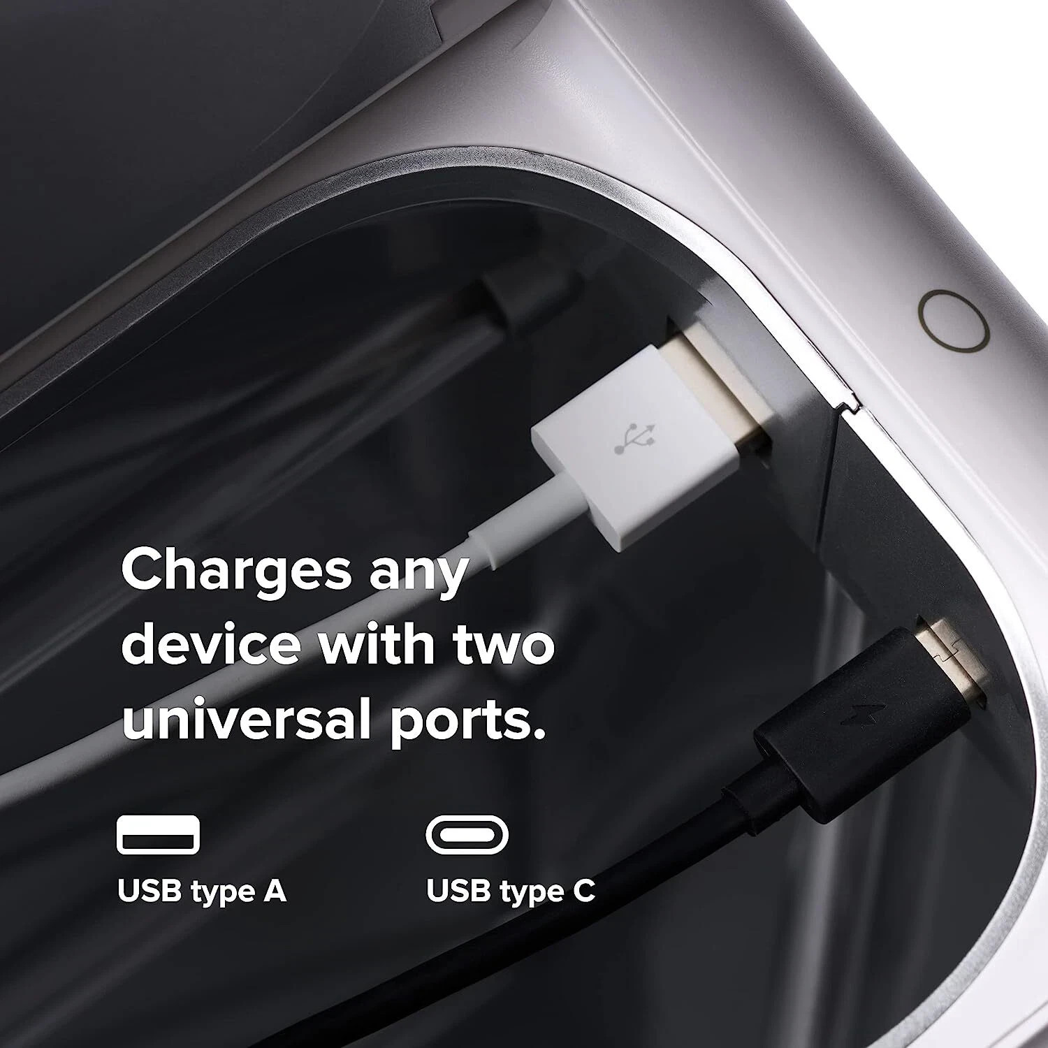 HomeSoap Large Capacity UV Light Sanitizer & Charger (White)