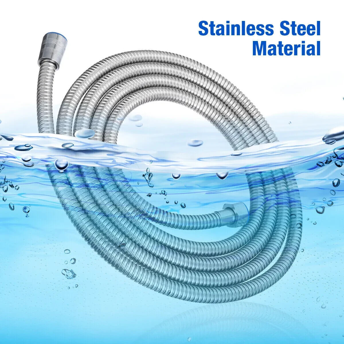 10FT Shower Head Hose Handheld Extra Long Stainless Steel Bathroom Flexible Tube