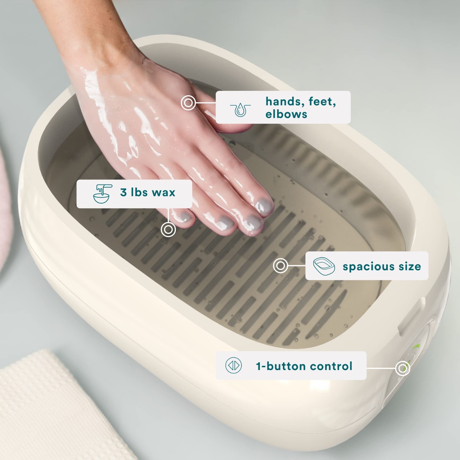 Homedics Theraspa Luxe Paraffin Bath Wax Spa Warmer with 3 lb Paraffin Hand Foot