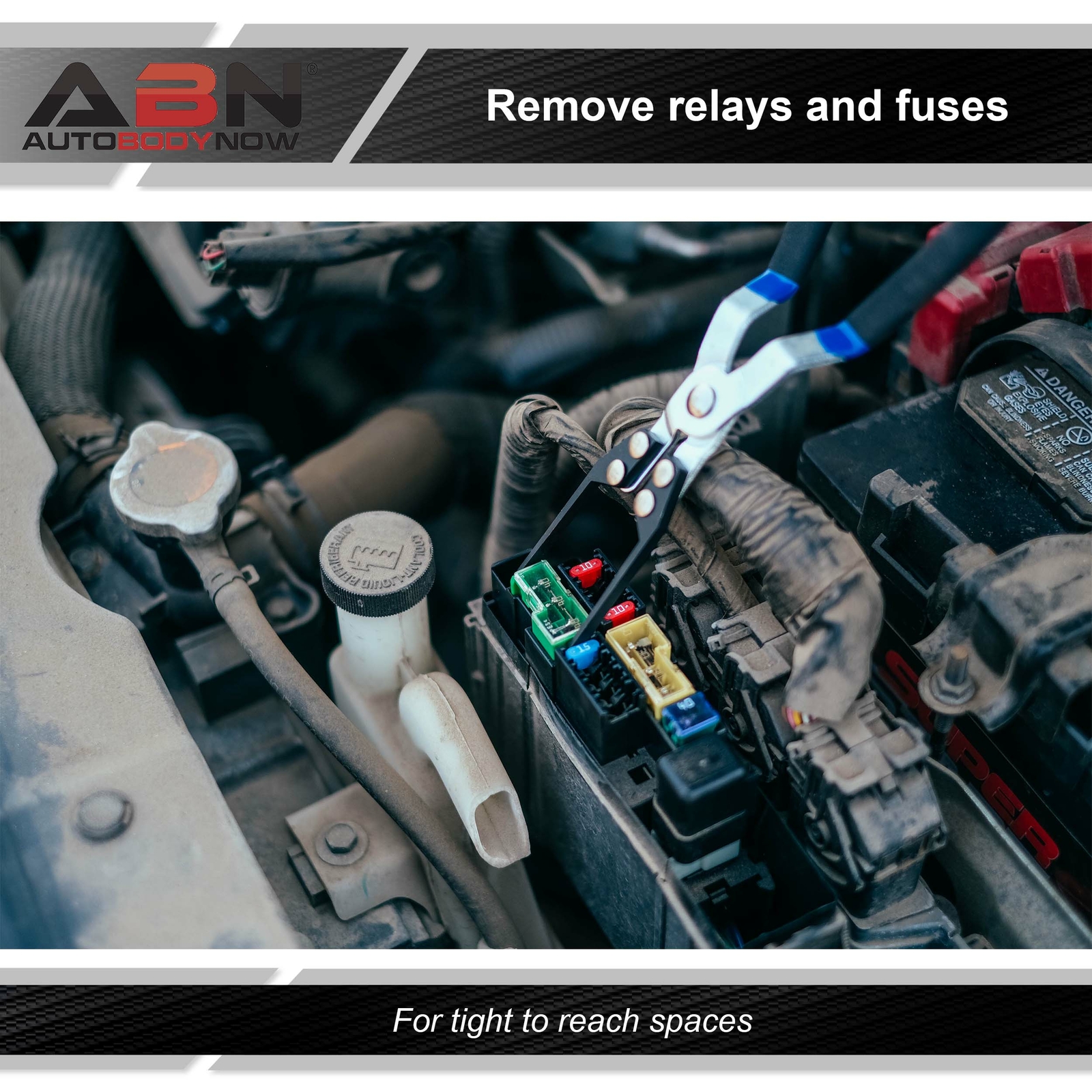 ABN | Relay Puller Pliers – 11.5 Inch Metal Auto Fuse Puller Tool Relay Pliers