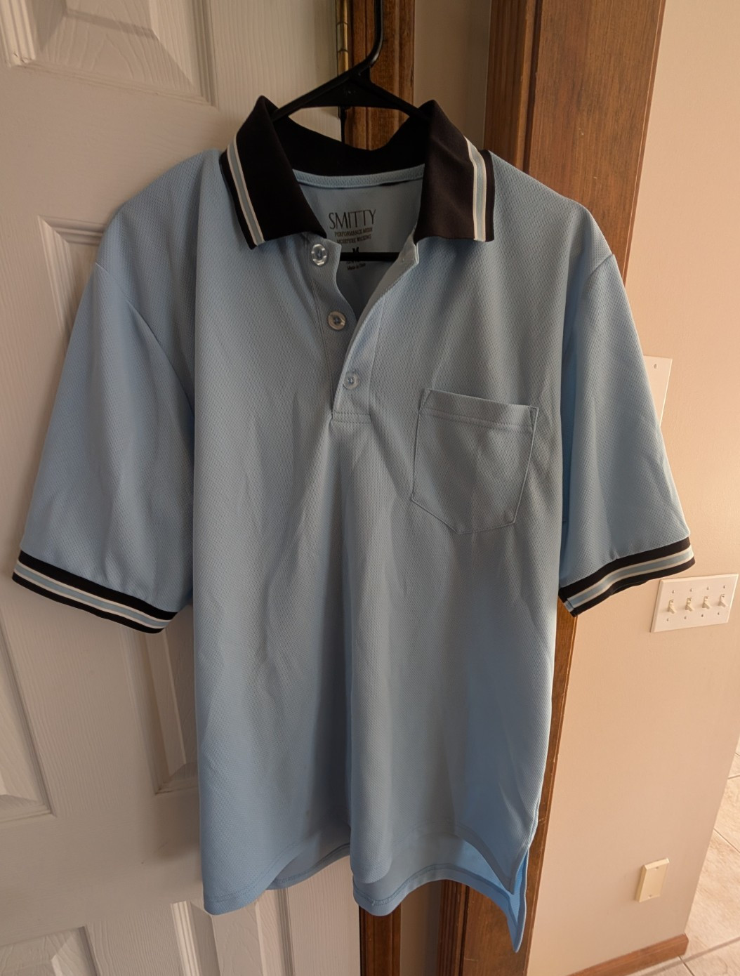 Smitty Men's Umpire Shirt, Medium, Light Blue