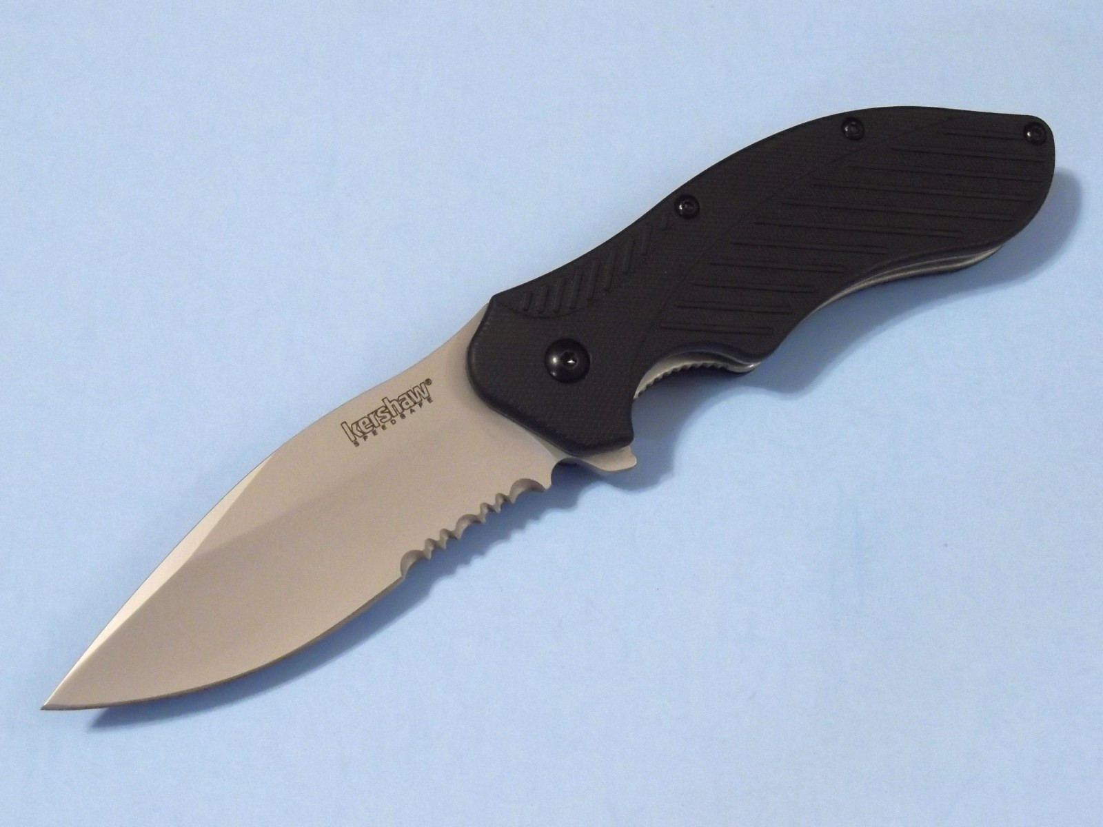 Kershaw 1605ST CLASH Black part serrate assisted linelock knife 4 3/8" closed