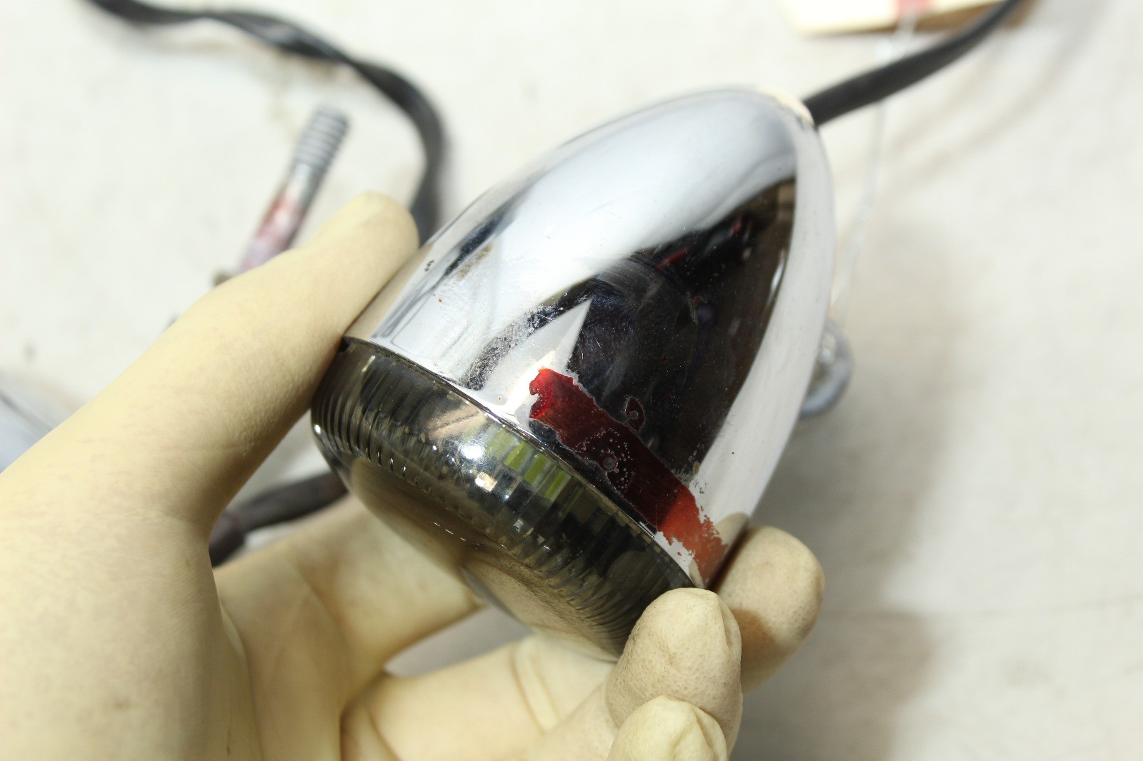 Harley Softail Dyna Sportster OEM Front Turn Signal Set Pair Chrome Bullet Style