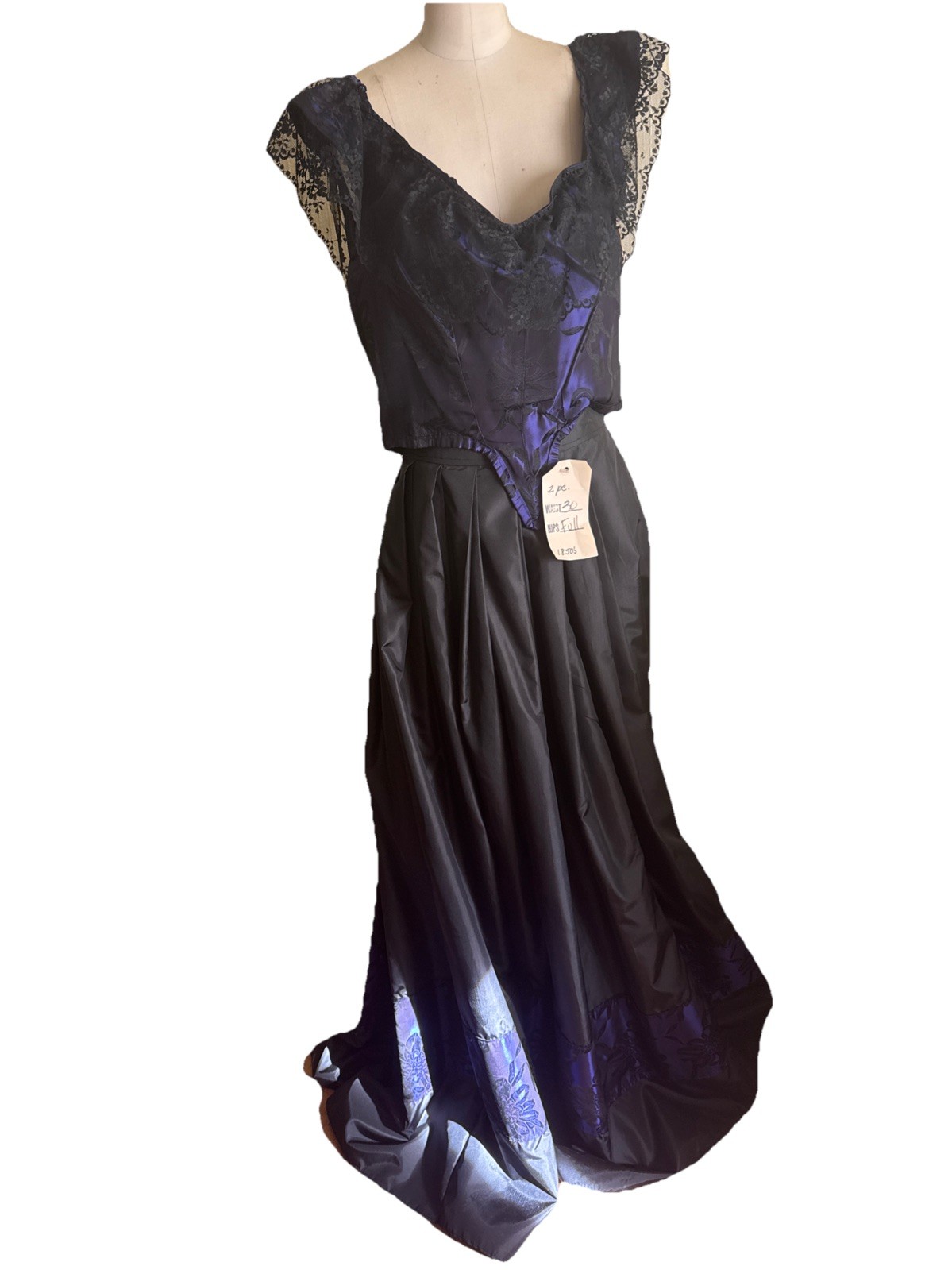 Vintage Hollywood Costume Victorian Two Piece Dress