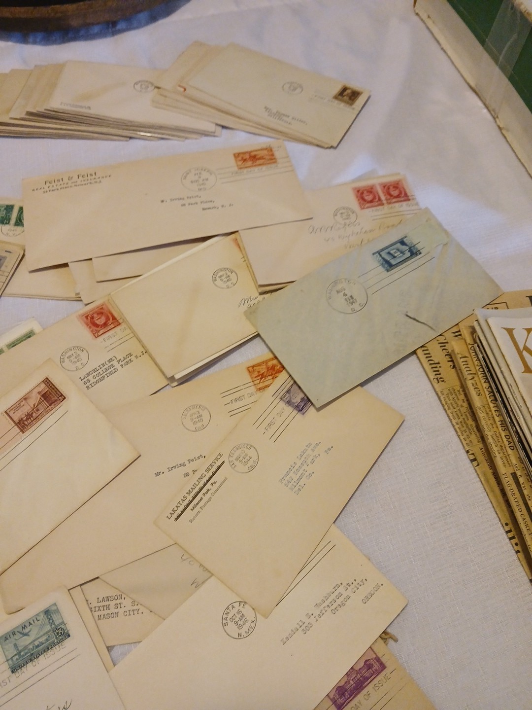 U.S.-1930's-40's-50's-60's-lot of 100 Early Postal Covers Random Pull FDC Estate