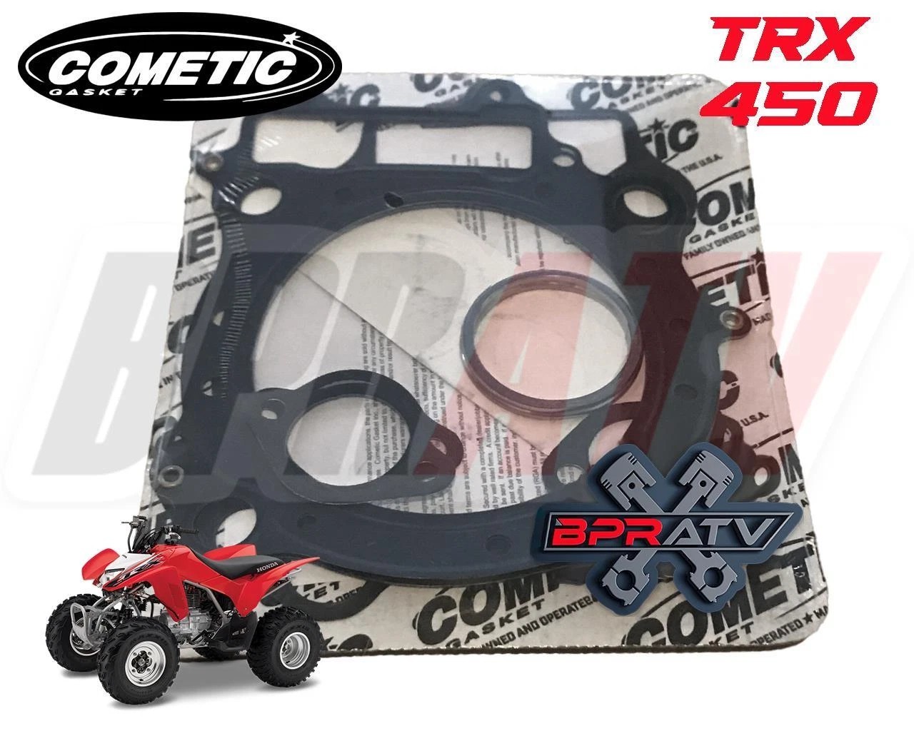 06+ TRX450R TRX 450R 96mm 96 12.5:1 Stock Bore CP Race Piston Cometic Gaskets