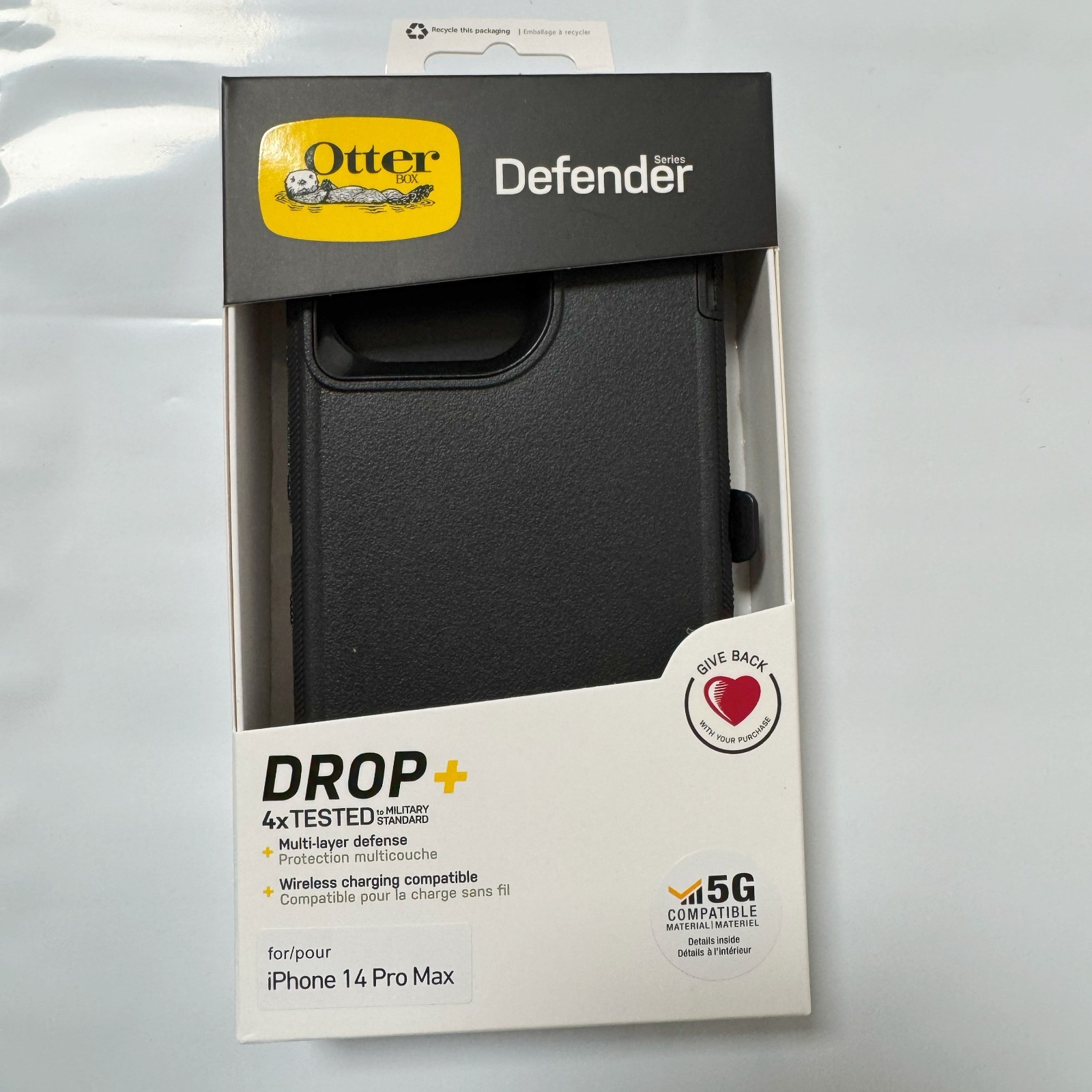 Otterbox Defender With Holster For iPhone 14 Pro Max, Black Case