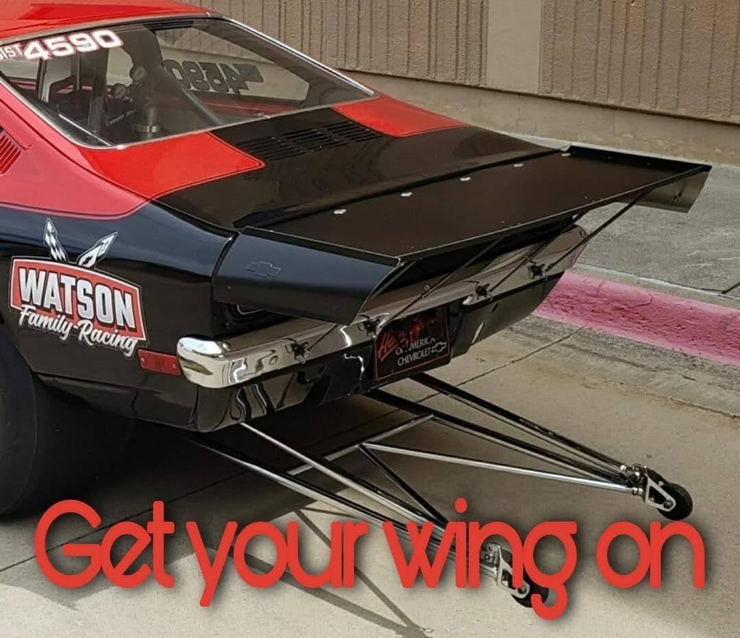 Vega Wing, 74/77 Chevy, Pro Racing Wing, Polish, Black, Brush, Satin anodized