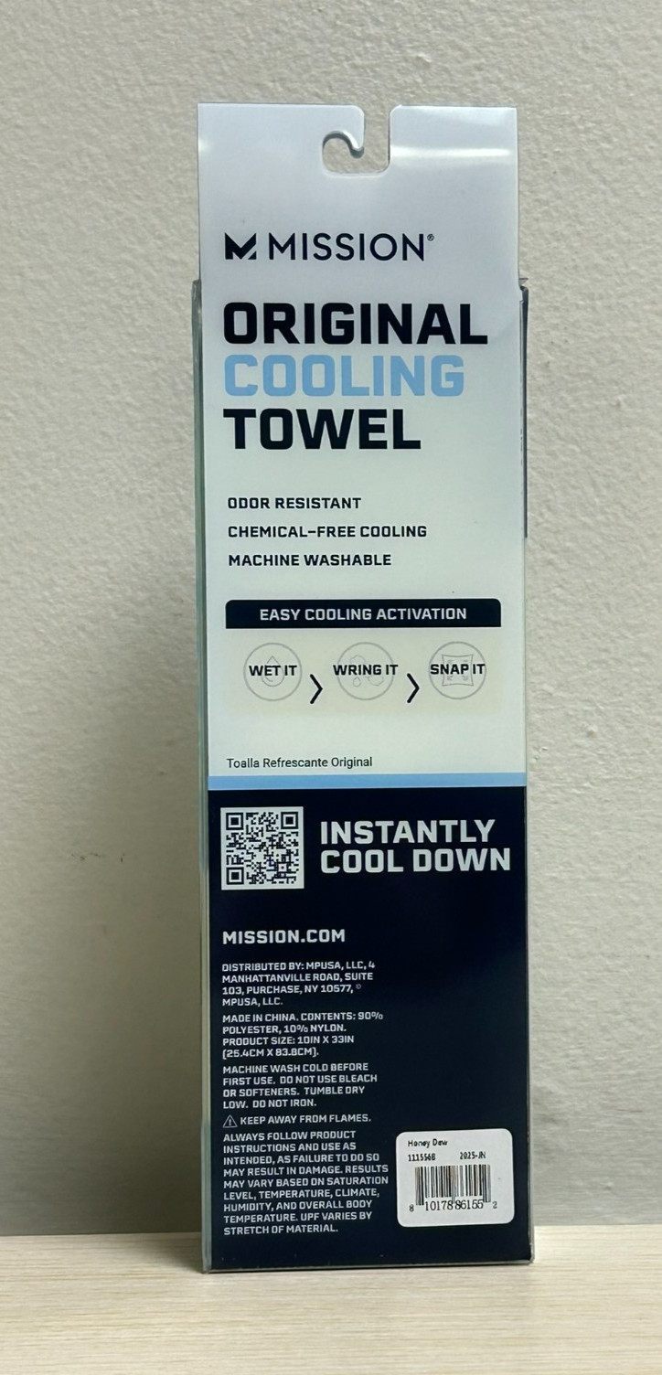 Mission Original Cooling Towel, Honey Dew