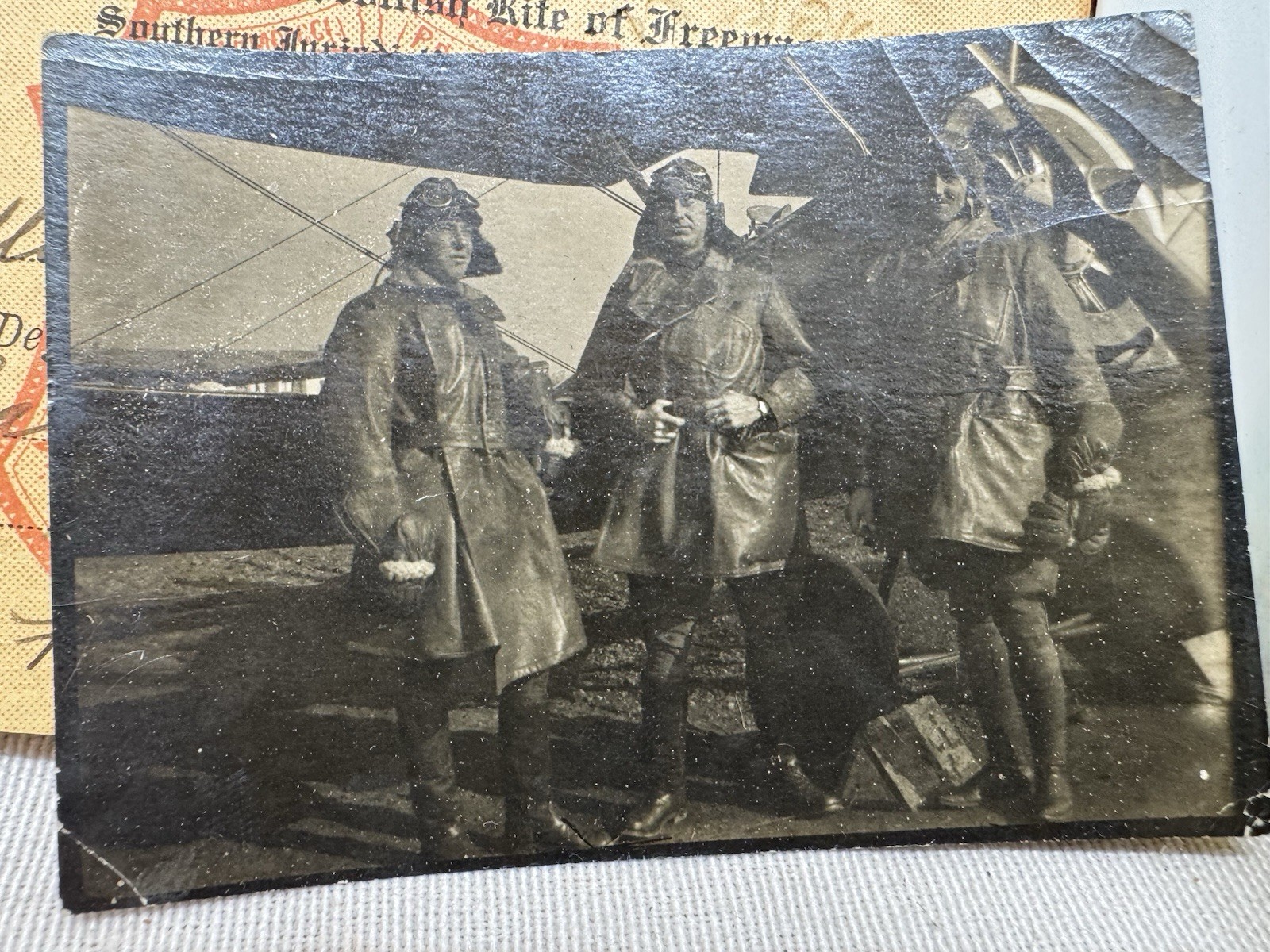 Amazing WW1 RAF Pilot KIA USA Volunteer Group,92nd Sq Killed On The Aerodome